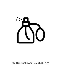 Perfume line icon. Bottle, flacon, spray. Beauty care concept. Vector illustration can be used for topics like fragrance, scent, perfumery