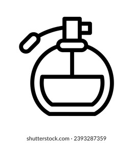 gráfico vectorial de ilustración de icono de línea de perfume. Ilustración de elemento simple gráfico vectorial, adecuado para aplicaciones, sitios web y presentaciones aisladas en fondo blanco