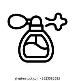 perfume line icon illustration vector graphic. Simple element illustration vector graphic, suitable for app, websites, and presentations isolated on white background