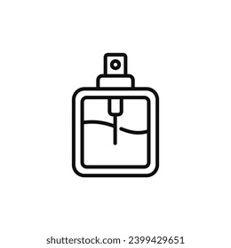 Perfume line icon isolated on white background