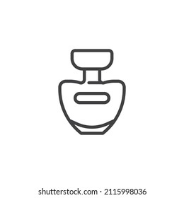 Perfume line icon. linear style sign for mobile concept and web design. Perfume bottle outline vector icon. Symbol, logo illustration. Vector graphics