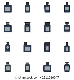 Vector de conjunto de iconos de línea Perfume