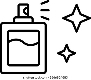 Línea de perfume Vector Icon Design