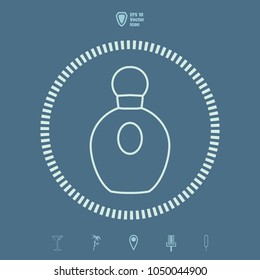 Perfume Line vector icon. Flat design style