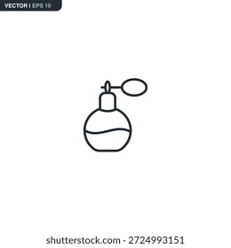 Perfume, signo de estilo lineal para el concepto móvil y el Diseño web. Símbolo, ilustración del logotipo. Gráficos de Vector perfecto de píxeles