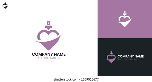 Perfume logo - All elements on this template are editable with vector software.