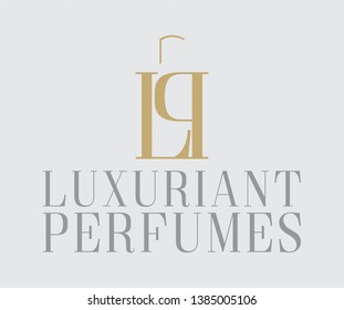 Perfume Logo Design Perfume Bottle Created Stock Vector (Royalty Free ...