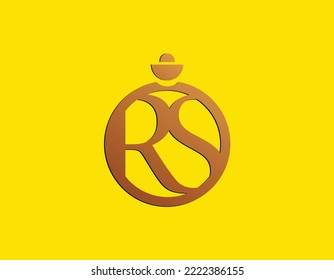 perfume logo design for companies and brands with creative ideas and unique style combination mark use with R O S letters