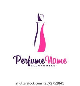 Perfume logo design vector illustration. Perfume logo concept template