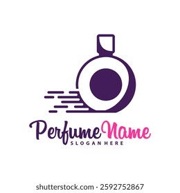 Perfume logo design vector illustration. Perfume logo concept template