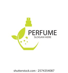 perfume logo design vector on white background