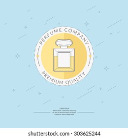Perfume logo. Elements and icons for cards, illustration, poster and web design.