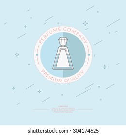 Perfume logo. Elements and icons for cards, illustration, poster and web design.