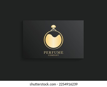 perfume logo mockup design for company