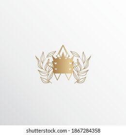 a perfume logo, premium and exclusive, with a blend of nature and luxury