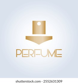 logo de perfume, tienda de perfumes, perfume de lujo, color marrón, botella, perfume elegante, logo de attar, logotipo creativo, fondo de plata