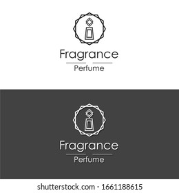 Perfume Logo simple minimalist, vector outline