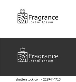 Perfume Logo simple minimalist, vector outline