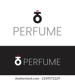 Perfume logo with symbol, beautiful minimalistic design logo,  