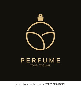 perfume logo vector icon illustration design. logo for lifestyle, perfume shop, and brand company