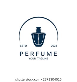 diseño de ilustración de icono del vector del logotipo de perfume. logo para estilo de vida, tienda de perfumes y compañía de marcas