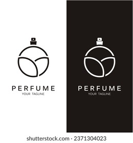 perfume logo vector icon illustration design. logo for lifestyle, perfume shop, and brand company
