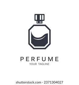 diseño de ilustración de icono del vector del logotipo de perfume. logo para estilo de vida, tienda de perfumes y compañía de marcas