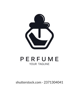 Parfüm Logo, Vektorsymbol-Illustrationsdesign. Logo für Lifestyle, Parfümshop und Markenfirma