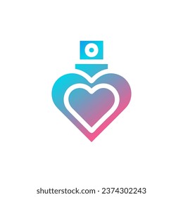 Perfume love icon solid gradient red purple blue colour mother day illustration vector element and symbol perfect.