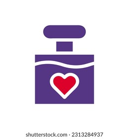 Perfume love icon solid red purple colour mother day illustration vector element and symbol perfect.