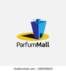 Perfume Mall building logo icon vector template on white background