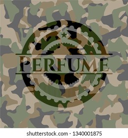 Perfume on camo pattern