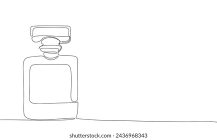 
Perfume one line continuous. Line art Perfume isolated on transparent background. Hand drawn vector art.