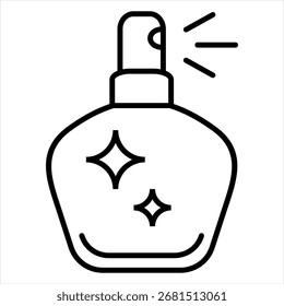 Vector de ilustración de icono de contorno de perfume
