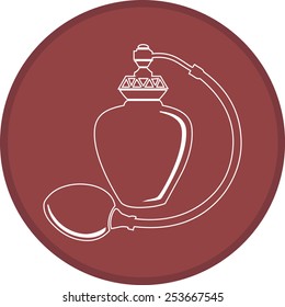 Perfume outline icon. vector illustration