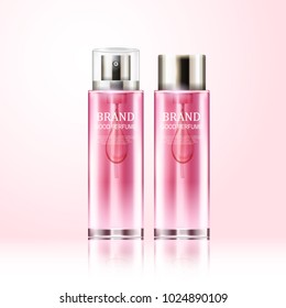 Perfume realistic cosmetic vector bottles
