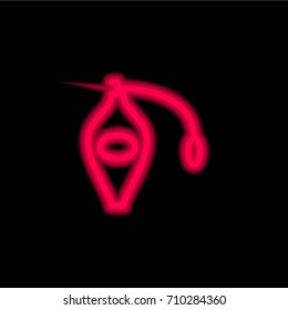 Perfume red glowing neon ui ux icon. Glowing sign logo vector
