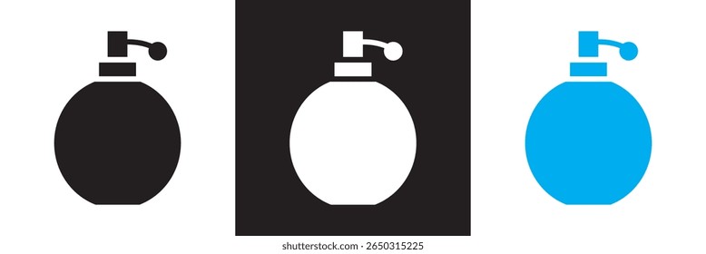 Perfume and scent icon . Symbols beauty, fume, edit, , fresh and more. Scent icon set. Isolated on white and black background. EPS 10