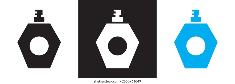 Perfume and scent icon . Symbols beauty, fume, edit, , fresh and more. Scent icon set. Isolated on white and black background. EPS 10