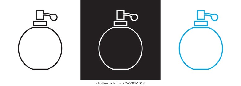 Perfume and scent icon . Symbols beauty, fume, edit, , fresh and more. Scent icon set. Isolated on white and black background. EPS 10