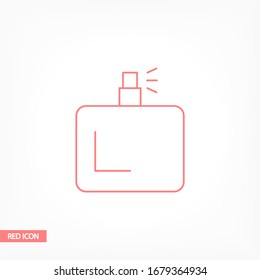 Vector de pantalla Perfume, balance, icono de medida línea de estilo lineal en el fondo. Icono de mejor ilustración de 10 pasos