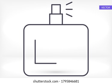 Perfume screen  vector, balance, measurement  icon line linear style on the background. Best icon 10 eps illustration 