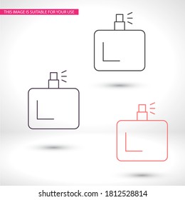 Vector de pantalla Perfume, balance, línea de icono de medida lineal estilo en el fondo. Icono de mejor ilustración de 10 pasos 