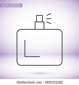 Vector de pantalla Perfume, balance, línea de icono de medida lineal estilo en el fondo. Icono de mejor ilustración de 10 pasos 