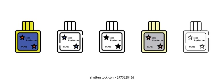 Perfume set vector type icon