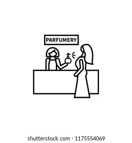 perfume shop outline icon. Element of shopping icon for mobile concept and web apps. Thin line perfume shop icon can be used for web and mobile