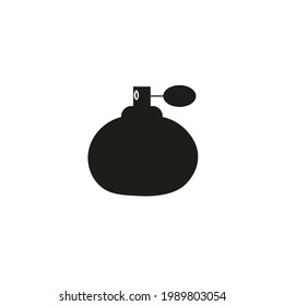 Vector de icono de silueta perfumada en fondo blanco