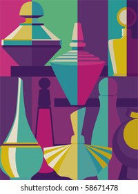 Perfume silhouette vector