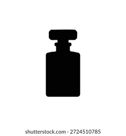 Perfume silhueta vetor design plano em fundo branco.