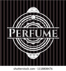 Perfume silver shiny emblem